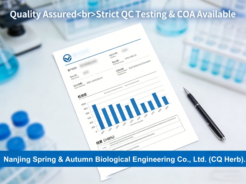 Matrine Extract Quality Control COA Certificate Sample Testing